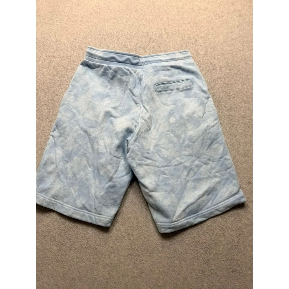 Jordan Mens Tie Dye Fleece Shorts Light Blue White Wings Logo CZ0850-434